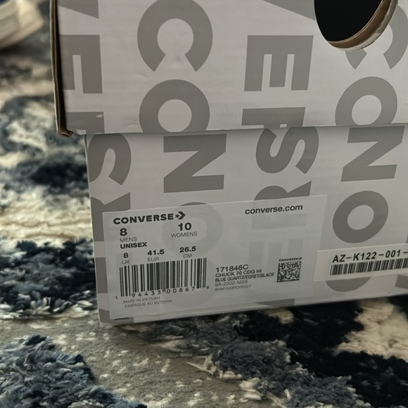 COMME des GARCONS blue converse with black heart. - Picture 5 of 7